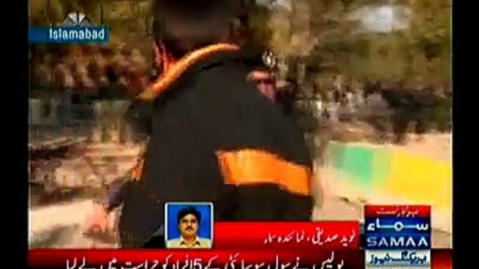 Civil Society Protests Outside Lal Masjid Islamabad