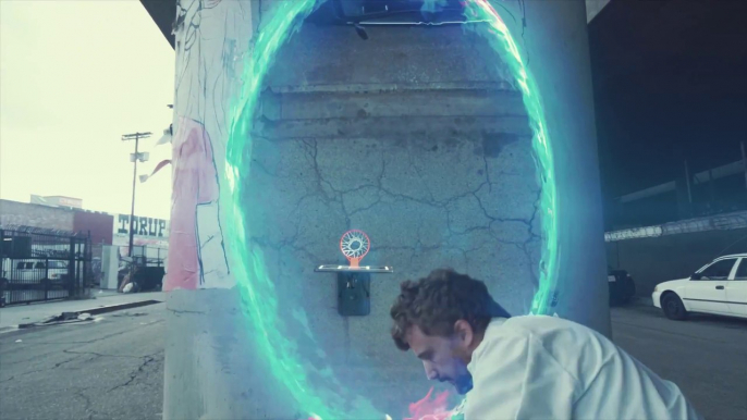 Portal Trick Shots - Hilarious Basketball shots using portal guns (Stargate weapons)