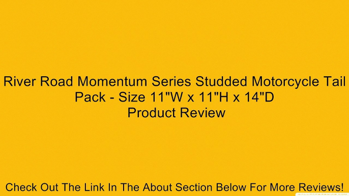 River Road Momentum Series Studded Motorcycle Tail Pack - Size 11"W x 11"H x 14"D Review