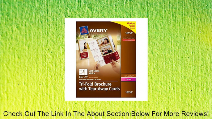 Avery Tri-Fold Brochure with Tear - Away Cards, 50 Brochures (16152) Review