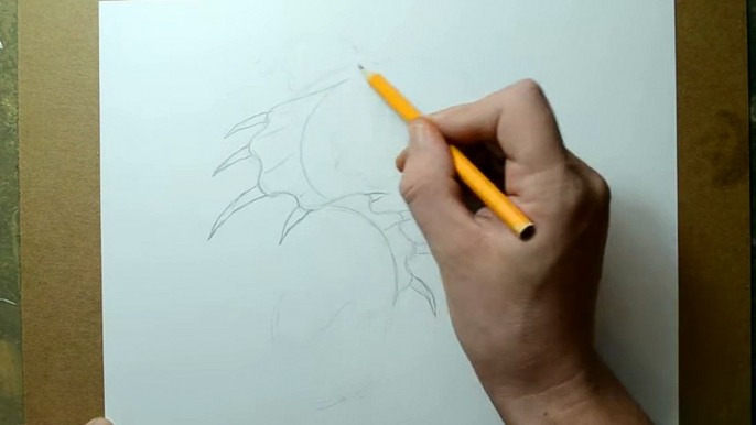 How to Draw a Dragon Koi Fish - Quick Sketch