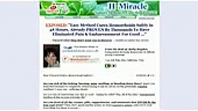 Hemorrhoid Miracle Review . The Truth About This Program