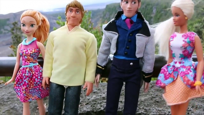 Frozen Anna Barbie Hans Kristoff Visit Hawaii Volcanoes National Park DisneyCarToys Disney Dolls