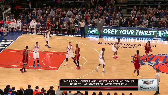J.R. Smith Reverse Alley-oop Dunk - Cavaliers vs Knicks - February 22, 2015 - NBA Season 2014-15