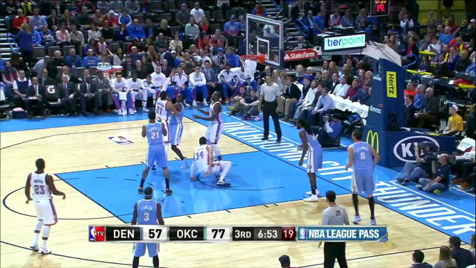 Russell Westbrook Slam Dunk - Nuggets vs Thunder - February 22, 2015 - NBA Season 2014-15