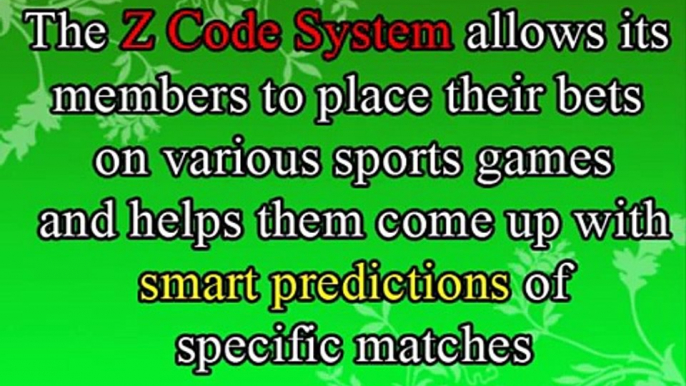 Z Code System - How To Winning Sports Betting Easily