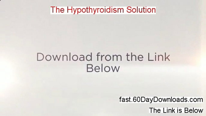 Hypothyroidism Solution Cookbook - Hypothyroidism Solution Book