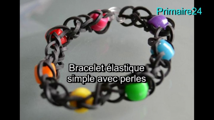 Tutoriel en français bracelet élastique avec perles Rainbow Loom DIY