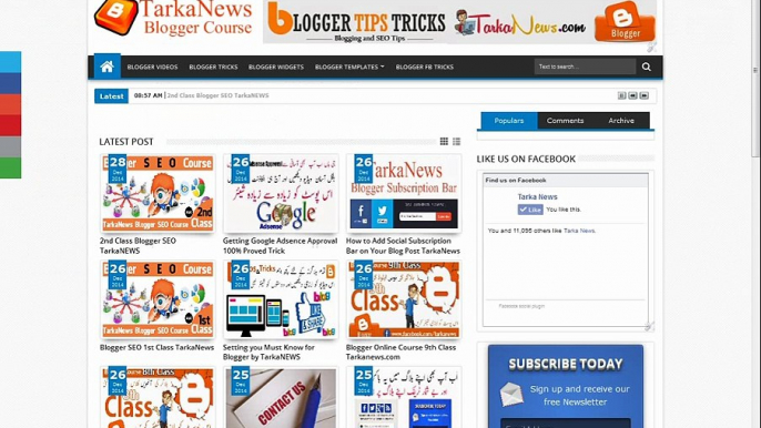 Blogger SEO Course 3rd Class TarkaNEWS.COM