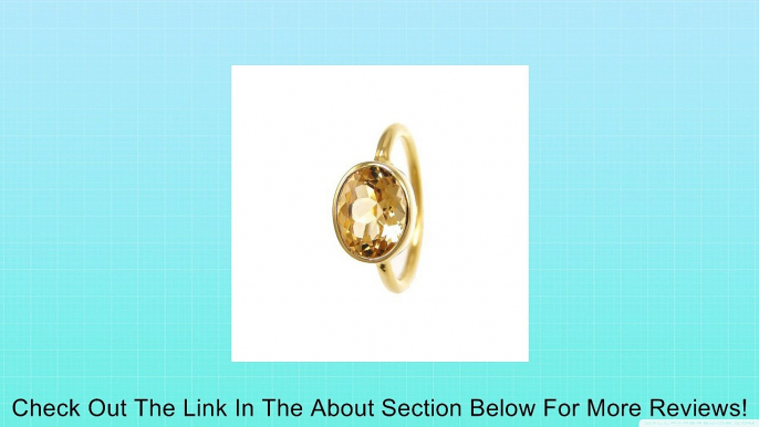 Citrine rings - Designer Rings - Stackable rings - Gemstone rings - Bezel gold plated rings Size 8 Review