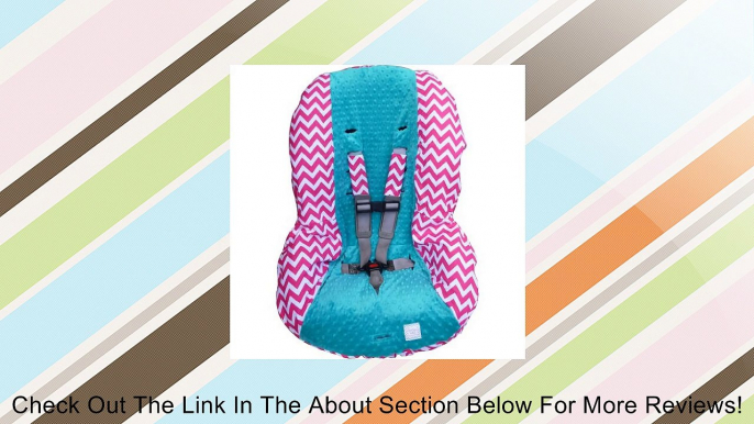 Hot Pink Chevron with Teal Toddler Car Seat Cover Review