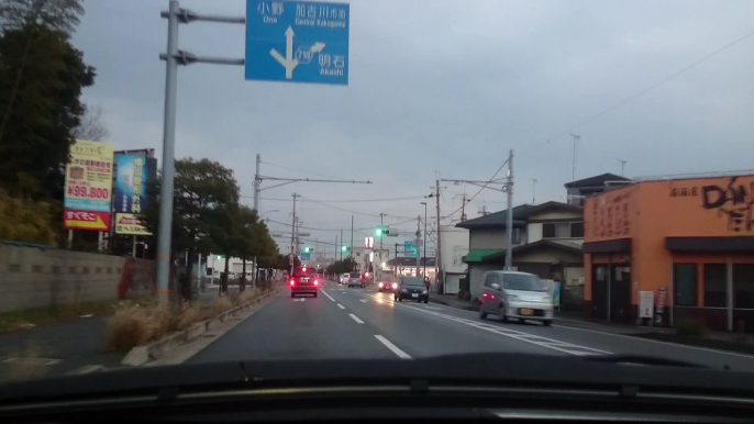 ドライブ映像　　兵庫県加古川市を東に走る drive picture Kakogawa-shi, Hyogo in the east