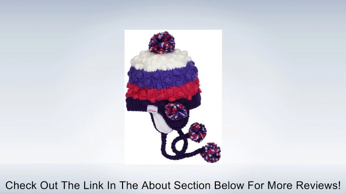 Chaos Girl's Cables Earflap Beanie with Pom (Grape, Junior 7-14) Review