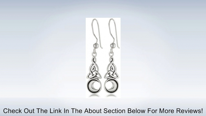 Sterling Silver Celtic Triquetra and Moon Linear French Wire Drop Earrings Review