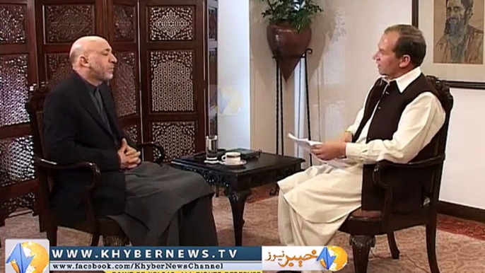 Khyber News | Exclusive Interview of Afghan President Hamid Karzai with Hasan Khan at Presidential Suit Serena Islamabad , 2008