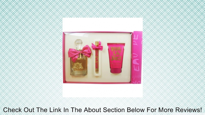 Viva La Juicy By Juicy Couture Gift Set For Women Eau De Parfum Spray 3.4 Oz & Body Lotion 4.2 Oz & Eau De Parfum Spray .33 Oz Mini Review