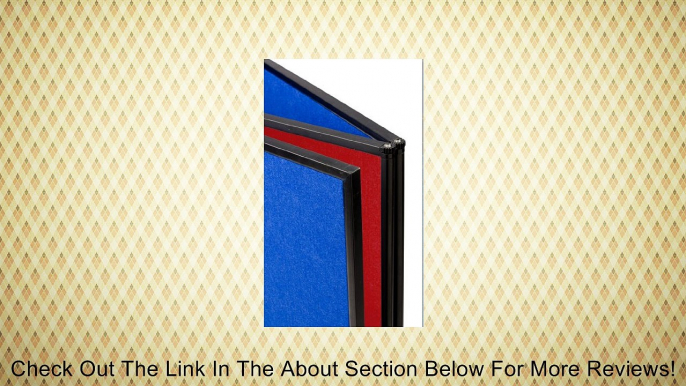 3-Panel Folding Panel Display, 54 x 30, with Carrying Case - Blue and Red Velcro-Receptive Fabric, for Presentations Review