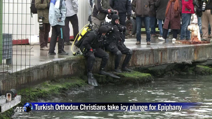 Turkish Orthodox Christians mark Epiphany with icy plunge