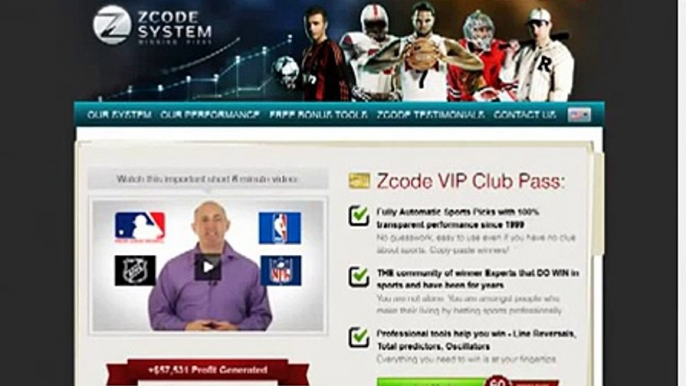 Z Code System Review - Win easily with this online sports betting system!!!