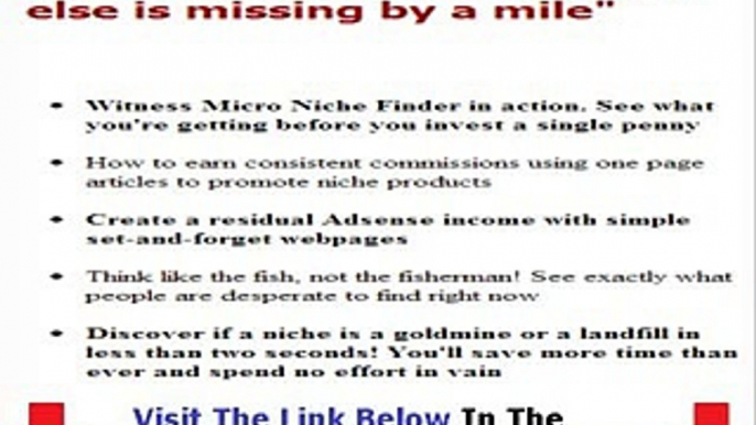 Don't Buy Micro Niche Finder Micro Niche Finder Review Bonus + Discount