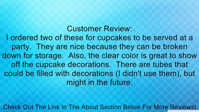 14-1/4 Inch Tall Three Tier Cupcake or Cake Stand with Scalloped Eges Made of Clear Hard Acrylic - Mix and Match Use As a One Tier, Two Tier or Three Tier - Center Tube Is Hollow and Can Be Filled If Desired Review