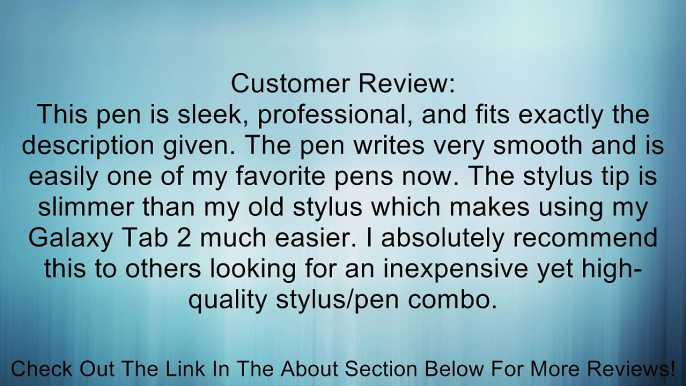 AYL Engraved 2-in-1 Capacitive iPad Stylus with Executive Pen + 1 Year Warranty (Jet Black) + Extra refill / For Touchscreen Devices Including the Apple iPad, Google Nexus, Samsung Galaxy Tab 2 3, iPad Mini, Asus Nexus, and Nook Review