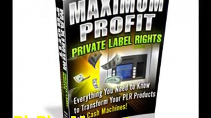 Maximum Profit Private Label Rights - eBook - Profit Using Private Label Rights Content