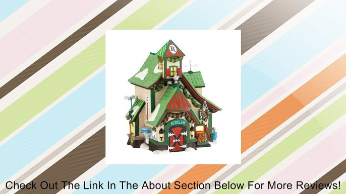 Department 56 North Pole Series Village The Reindeer Stables, Rudolph Lit House, 6.61-Inch Review