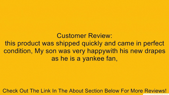 New York Yankees NY Window Treatments Valance and Drapes Review