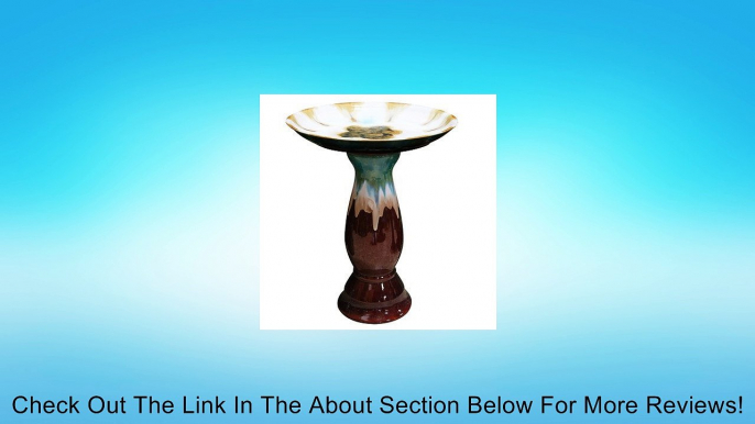 25in Multi Color Ceramic Bird Bath Review