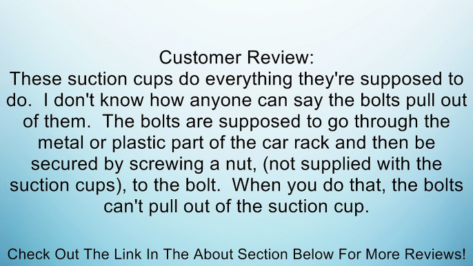 Erickson 01704 3" Roof Suction Cup, (Pack of 2) Review