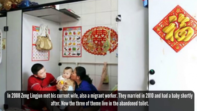 Abandoned Toilet becomes Cozy Little Home for the Chinese Family