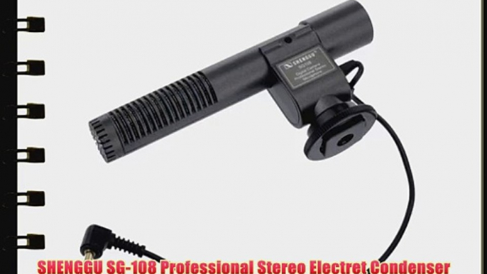 SHENGGU SG-108 Professional Stereo Electret Condenser Microphone for 3.5mm Mic Digital Camera