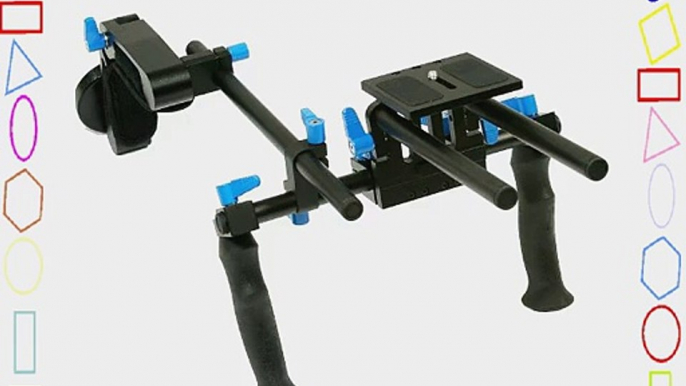 ePhoto DSLR Rig Shoulder Mount Rod Support Rail System steady DSLR DV HDV Rig with Counter