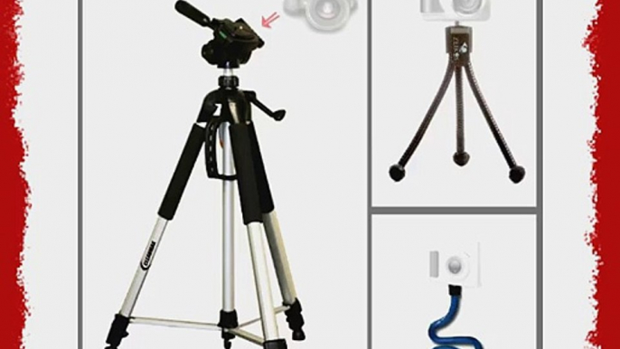 Solid Tripod Kit for Canon PowerShot A905/A800/A490 with Flexible Monopod and Mini Tripod