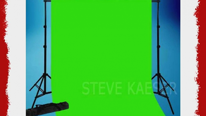 CowboyStudio Photography 10 X 12ft Chromakey Green Muslin Backdrop with Support System and