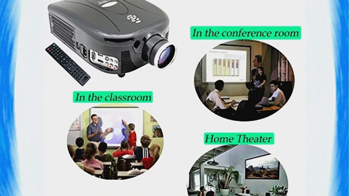 EUG 2800 Lumens 1080p LED 3D HD Office Home Theater Projector 1280x800 Resolution HDMI USB