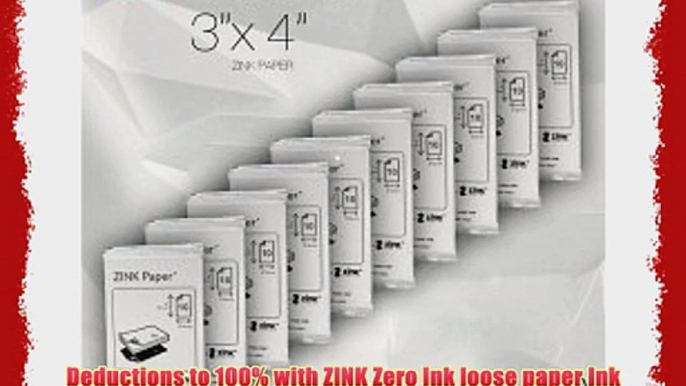 Polaroid Zink Media 3 X 4 Inch Photo Paper for Polaroid Z340 Camera and Polaroid Gl10 Printer