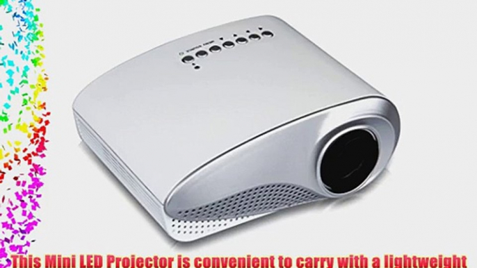 Excelvan LED LCD Portable Mini Multimedia Projector AV USB VGA HDMI SD Home Theater for DVD