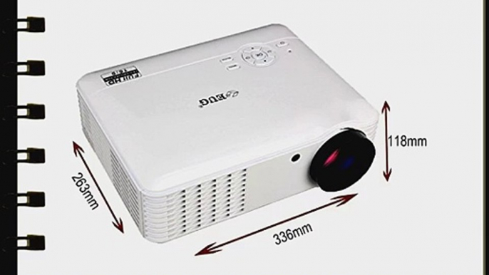 EUG 99S Full Color HD LED 3D Ready Projector 3500 Lumens Support 1080p 720P Native Resolution