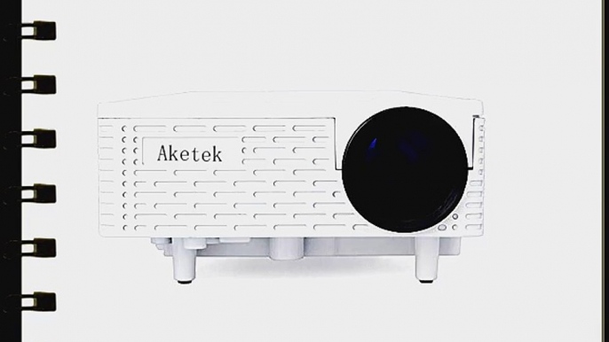 Aketek? Multimedia USB AV HDMI VGA Home Theater LED Digital Video Game Pico Mini Projector(White)