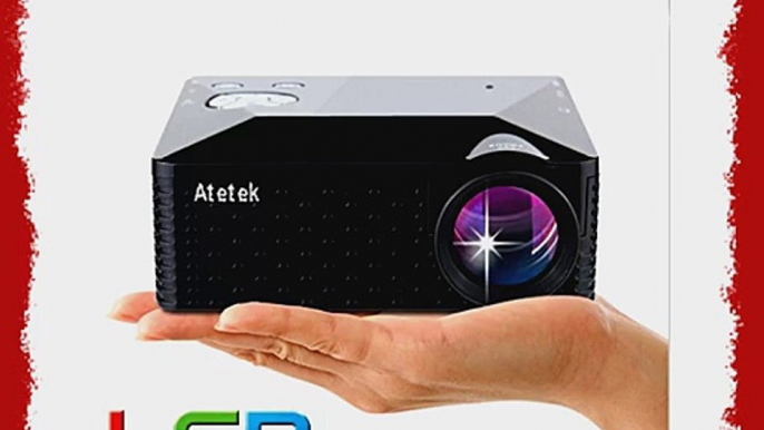 Aketek Multimedia USB AV HDMI VGA Home Theater LED Digital Video Game Pico Mini Projector(Black)