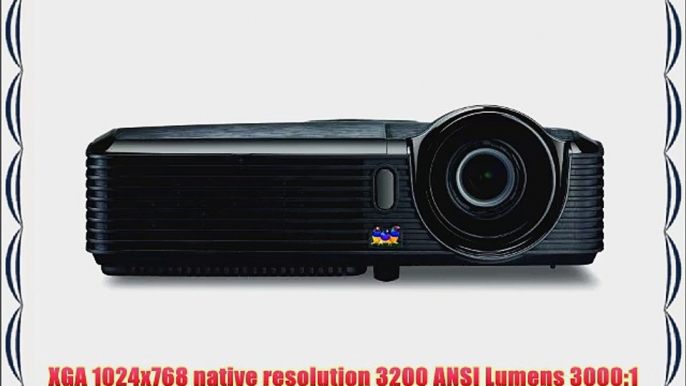 ViewSonic PJD6243 300-Inches 1080p XGA 1024x768 DLP Projector 3200 ANSI Lumens 3000:1 contrast