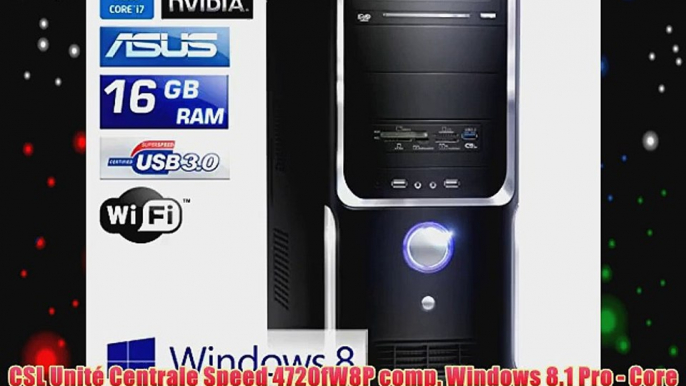 CSL Unit? Centrale Speed 4720fW8P comp. Windows 8.1 Pro - Core i7-4790 4x 3600 MHz RAM 16Go