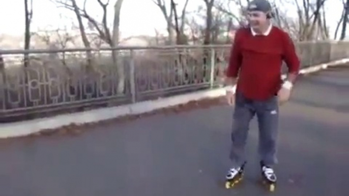 This Old Russian Man as crazy Roller Blading Skills