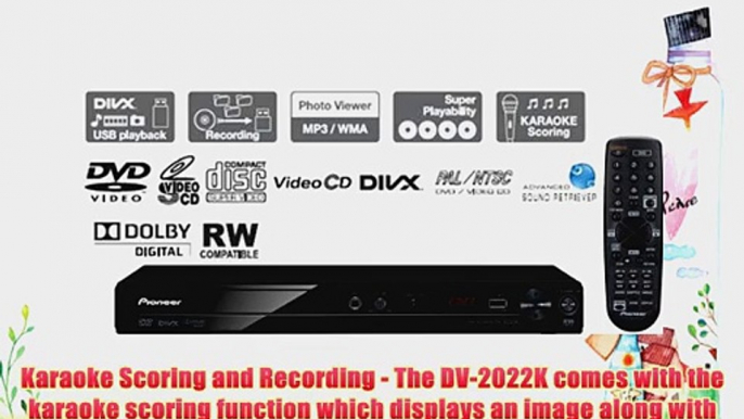 Pioneer DV-2022K Compact DVD Player -for Region Free Multi System - Black