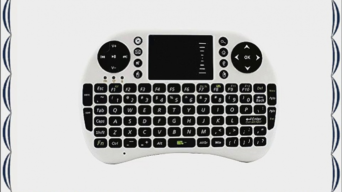 ANDROSET 2.4GHz Mini Wireless Fly Air Mouse 92-key Keyboard (2.4G Wireless Mouse Keyboard White