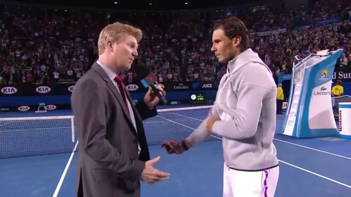 Rafael Nadal On-Court Interview after R3 AO2015