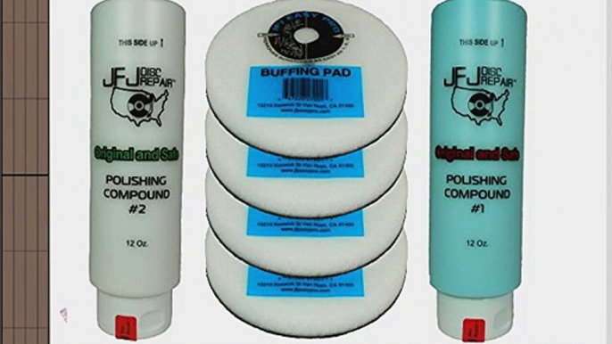 Original JFJ Combo Pack: 4 Easy Pro Buffing Pads 1 JFJ Polish Compound 1 (Blue) and 1 JFJ