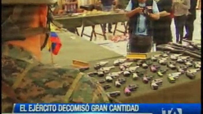 El Ejército decomisó armas, explosivos y municiones